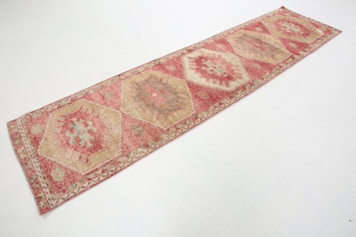 vintage turkish red runner rug 7