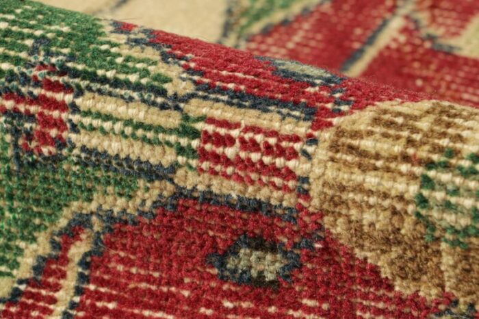 vintage turkish runner rug in green with floral patterns from rug and kilim 2301