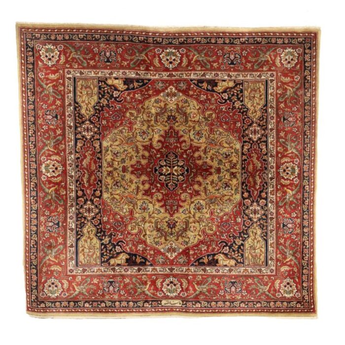 vintage turkish tabriz rug 1