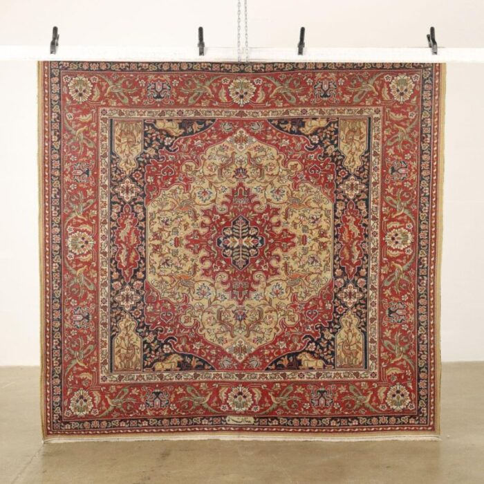 vintage turkish tabriz rug 8