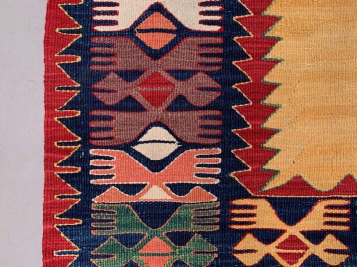 vintage turkish ushak kilim rug 5