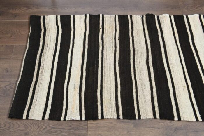 vintage turkish wool flatwear kilim runner rug 6