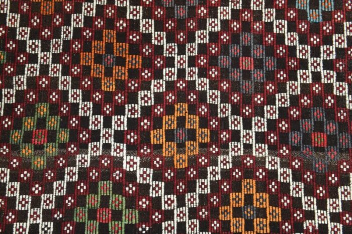 vintage turkish wool flatweave kilim area rug 8