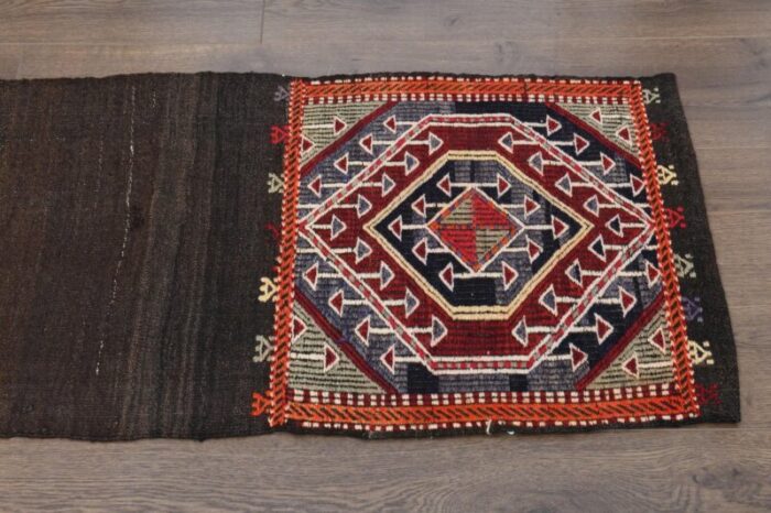 vintage turkish wool hallway rug 4