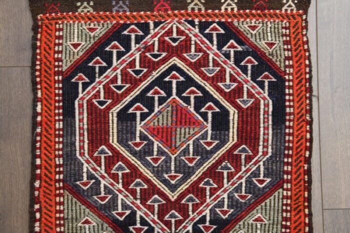 vintage turkish wool hallway rug 7