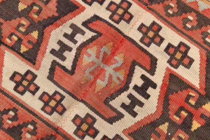 vintage turkish wool kilim rug 10