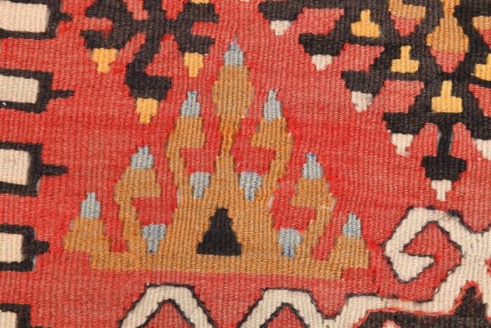 vintage turkish wool kilim rug 12