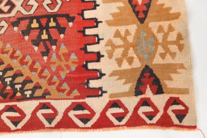 vintage turkish wool kilim rug 14