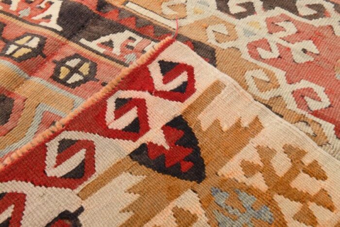 vintage turkish wool kilim rug 18