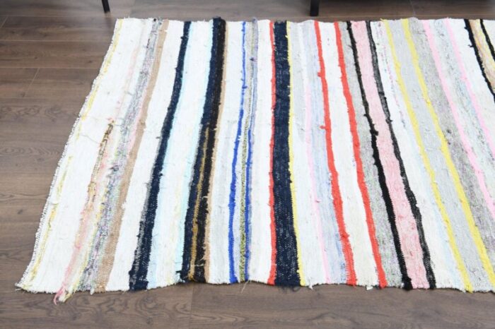 vintage turkish wool kilim rug 6