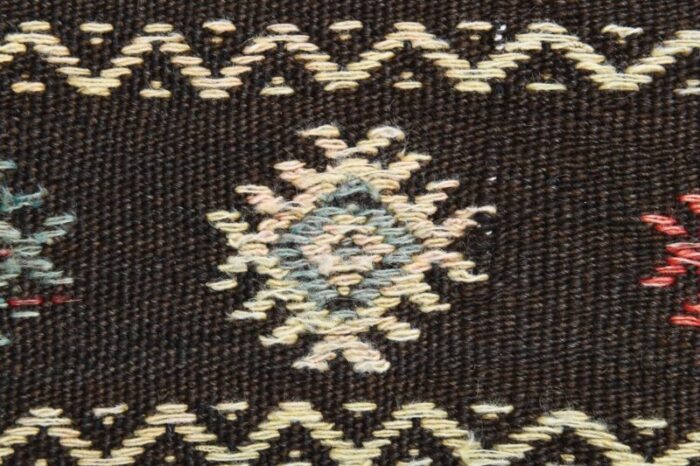 vintage turkish wool kilim runner rug 9 1