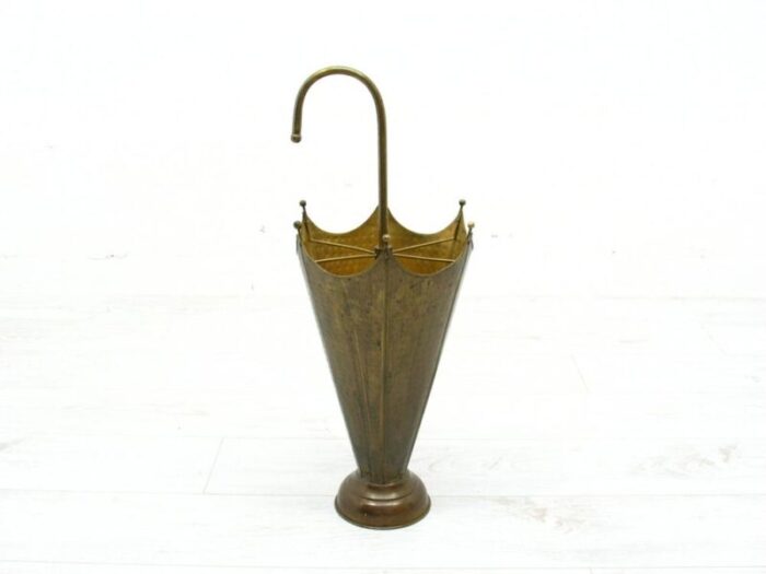 vintage umbrella stand in metal 1970s 2613