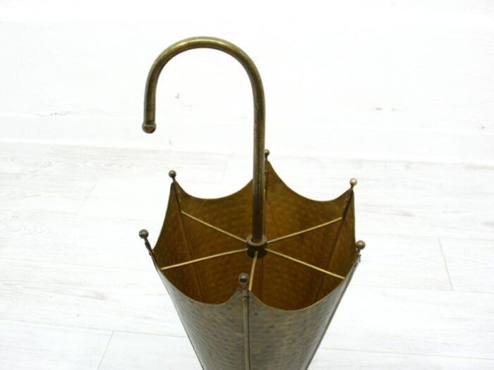 vintage umbrella stand in metal 1970s 4893