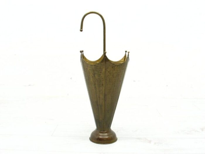 vintage umbrella stand in metal 1970s 6489