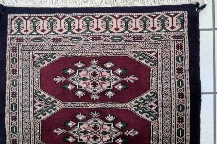 vintage uzbek bukhara rug 1970s 4