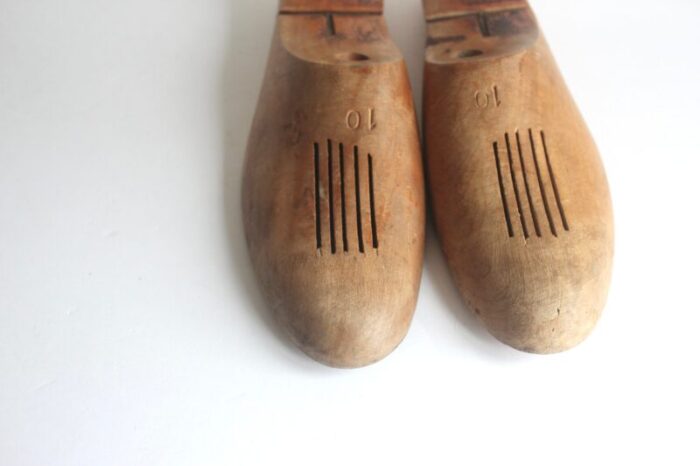 vintage wood shoe forms lasts trees a pair 0645