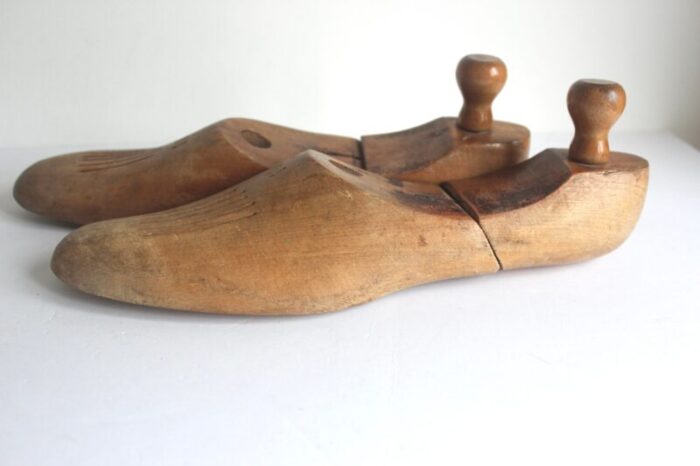 vintage wood shoe forms lasts trees a pair 1524