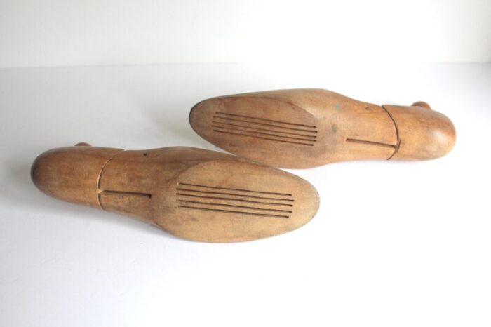 vintage wood shoe forms lasts trees a pair 2449