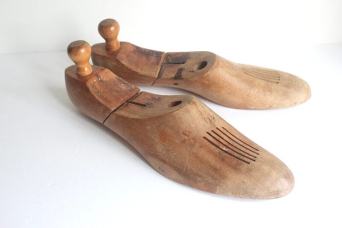 vintage wood shoe forms lasts trees a pair 2829