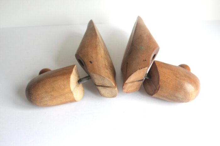 vintage wood shoe forms lasts trees a pair 2953