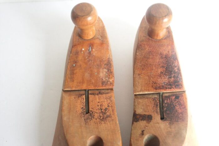 vintage wood shoe forms lasts trees a pair 3491