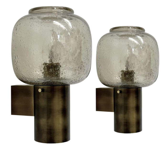 wall lamps from glashutte limburg 1970s 4424