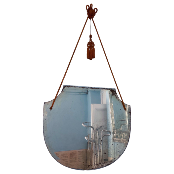 wall mirror with rich patina italy 1930s 0849