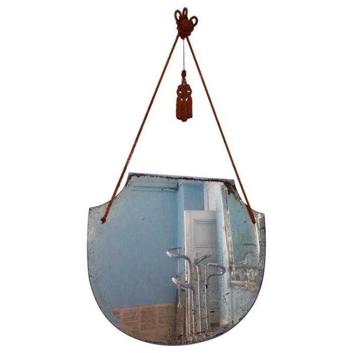 wall mirror with rich patina italy 1930s 5644