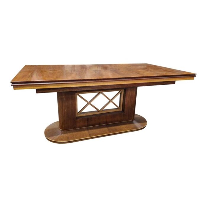 walnut and maple dining table 1930s 1224