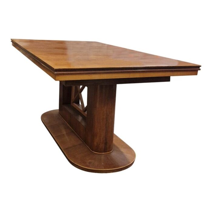 walnut and maple dining table 1930s 6560