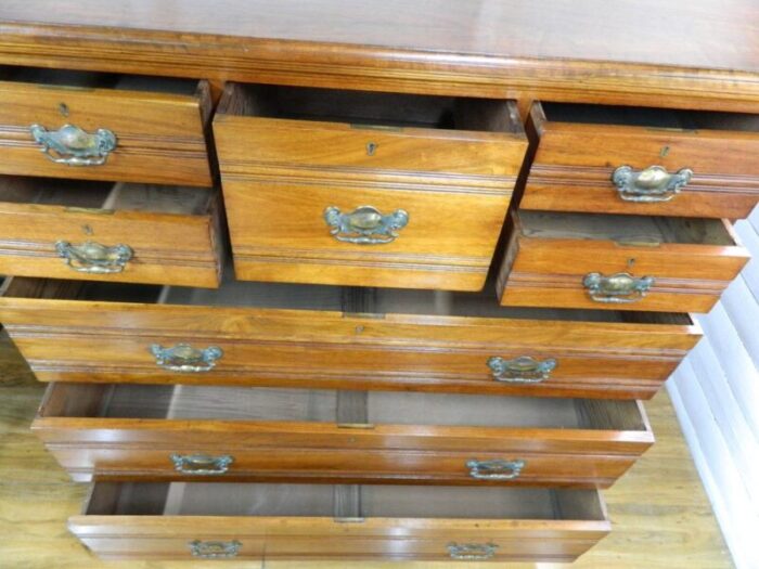 walnut chest of drawers with top hat drawer 1870s 3578