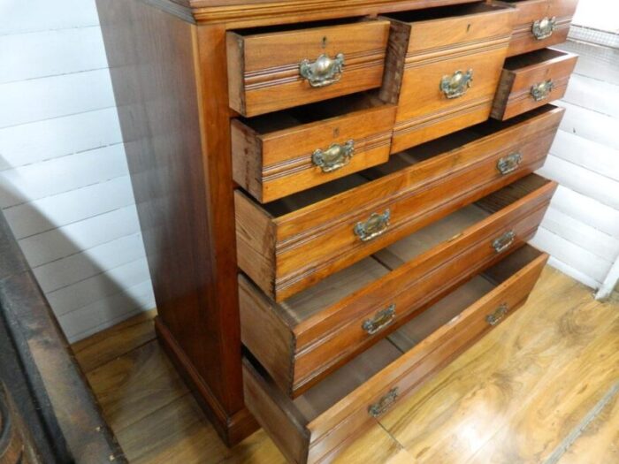 walnut chest of drawers with top hat drawer 1870s 6260