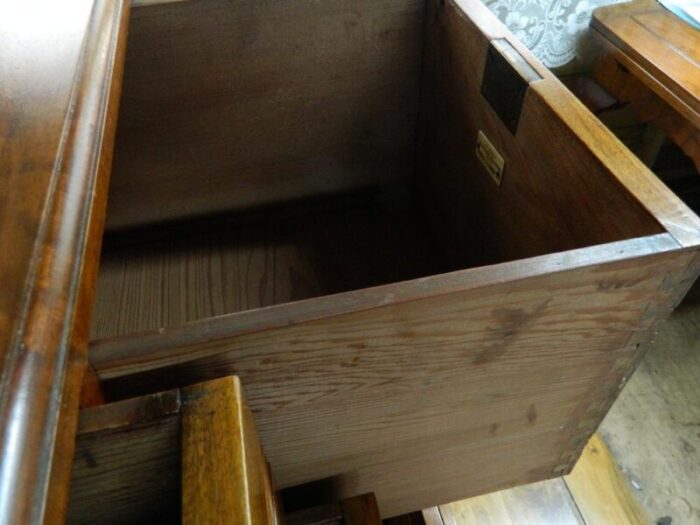 walnut chest of drawers with top hat drawer 1870s 7843