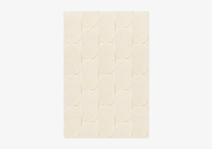 white oval textured rug from marqqa 1