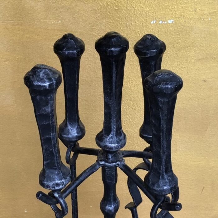 wrought iron fireplace set 1940s set of 4 7988