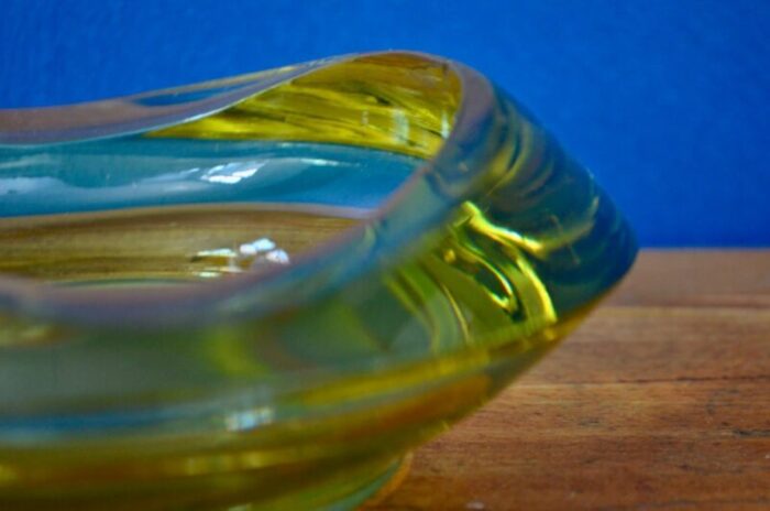 yellow cut crystal bowl 2