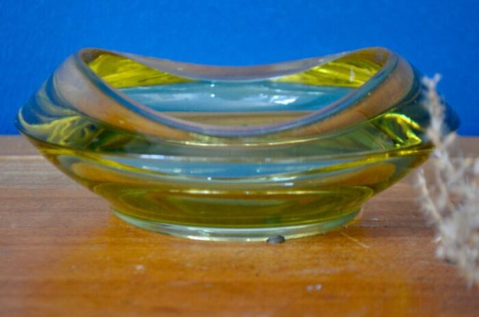 yellow cut crystal bowl 3